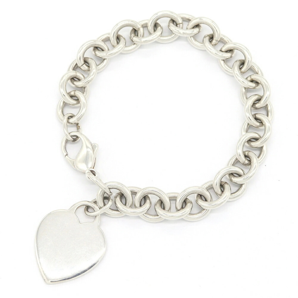TIFFANY Silver Heart Charm Bracelet
